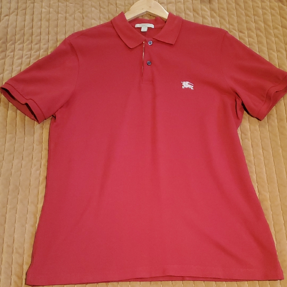 Men's Burberry Brit Red Polo Shirt